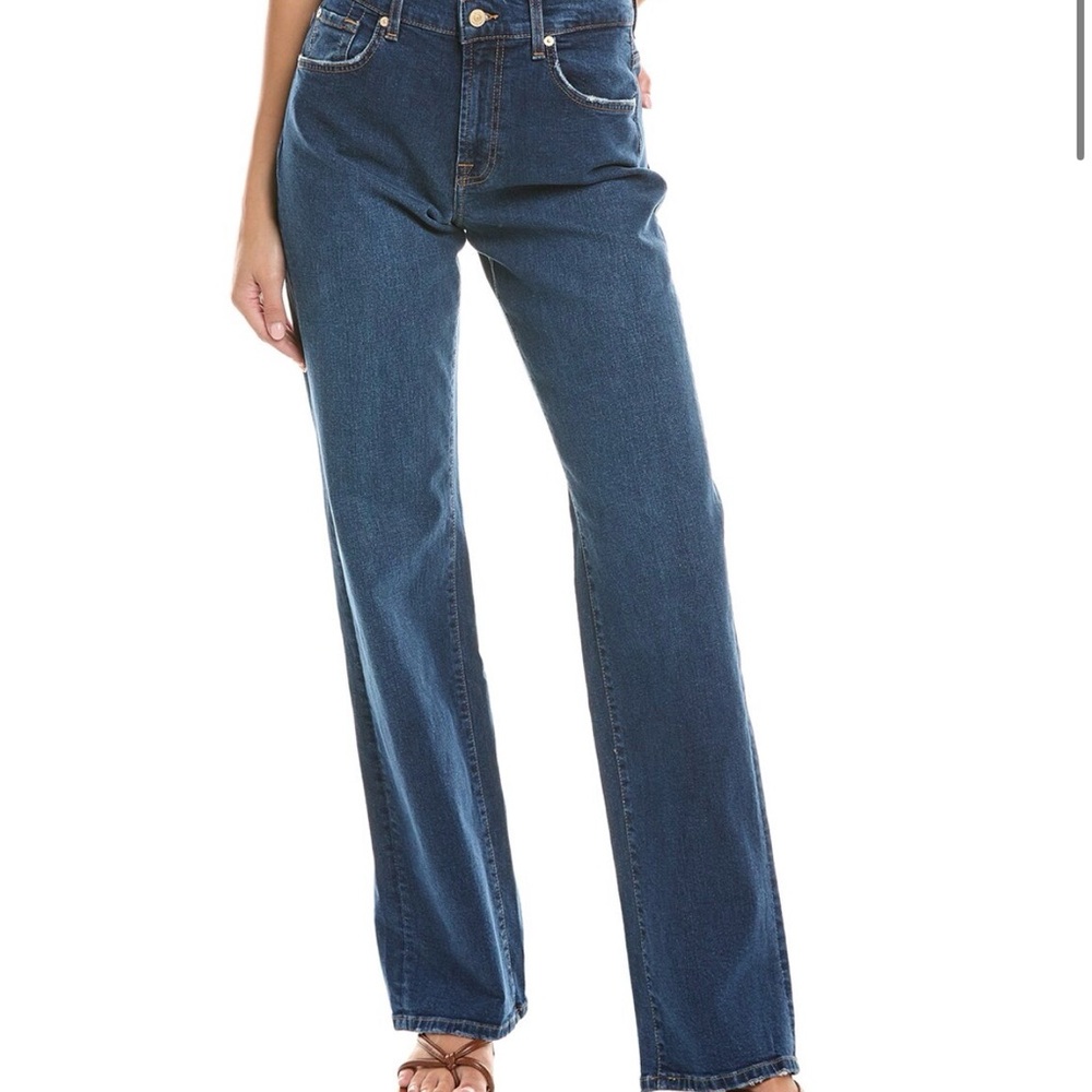 7 For All Mankind Tess High-Rise Trouser Women's Jeans - Dark Blue